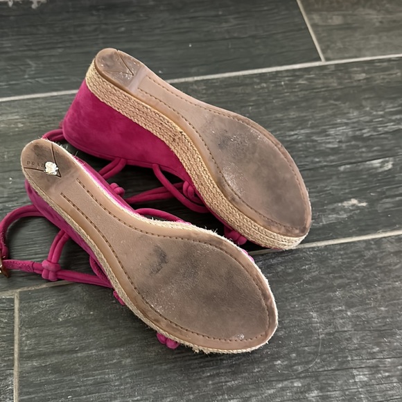 Prada Pink Suede Wedges - Picture 5 of 5